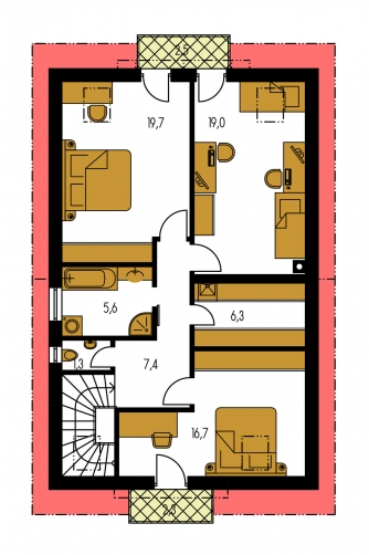 Floor plan of second floor - PREMIER 99